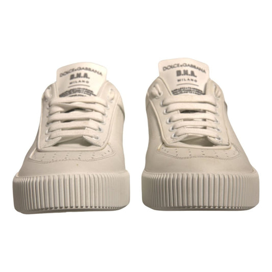 Dolce & Gabbana White Miami Leather Low Top Sneakers Shoes MV6964-40