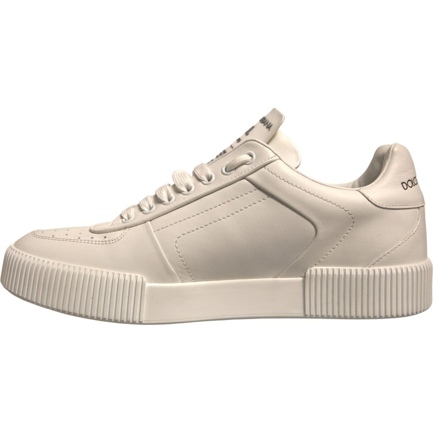 Dolce & Gabbana White Miami Leather Low Top Sneakers Shoes MV6964-40