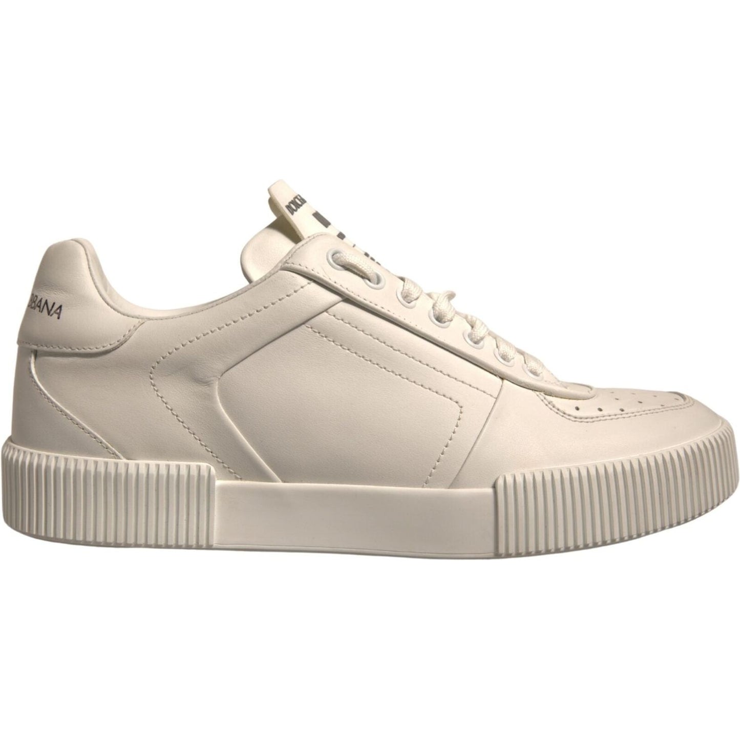 Dolce & Gabbana White Miami Leather Low Top Sneakers Shoes MV6964-40