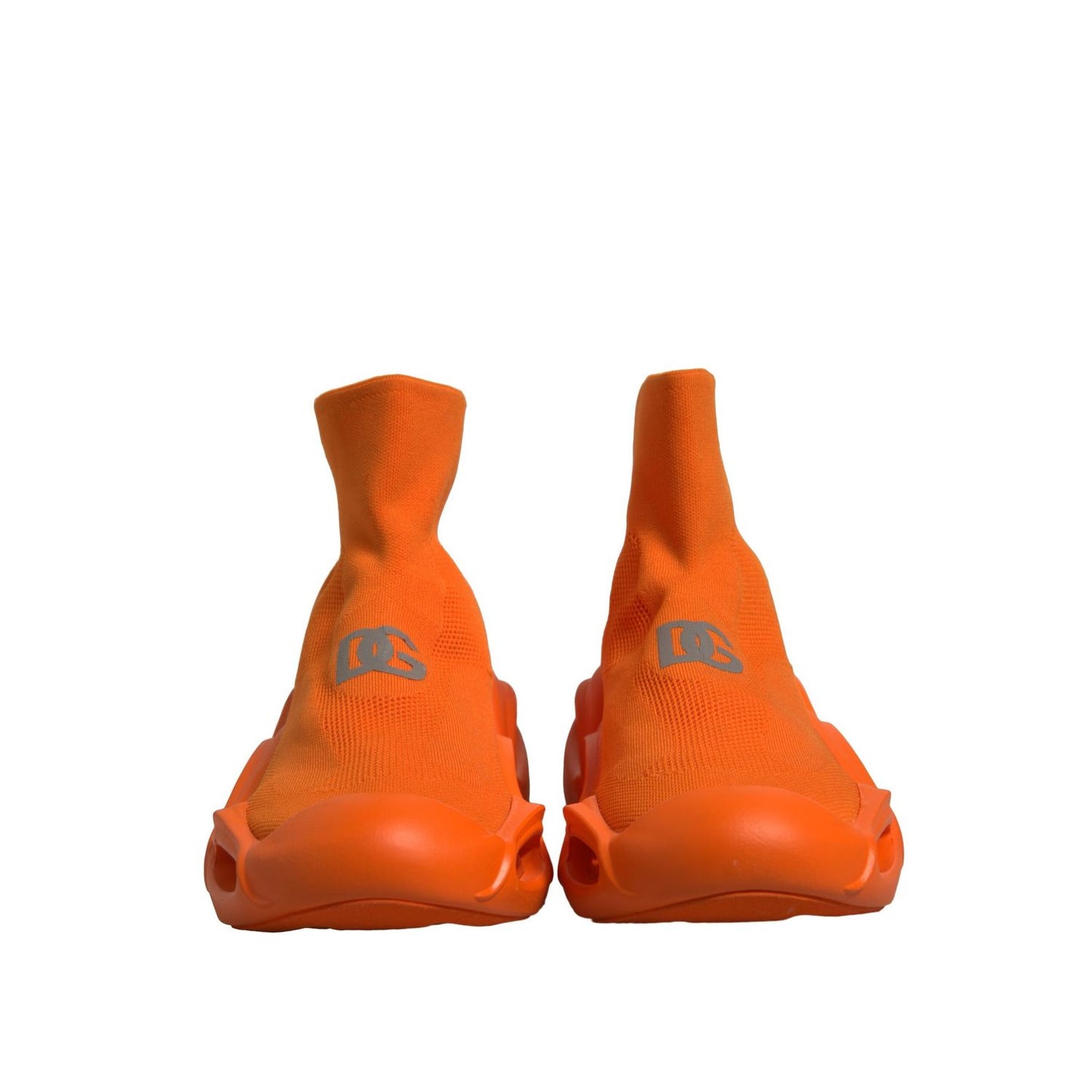 Dolce & Gabbana Orange Slip On Wave Socks Men Sneakers Shoes