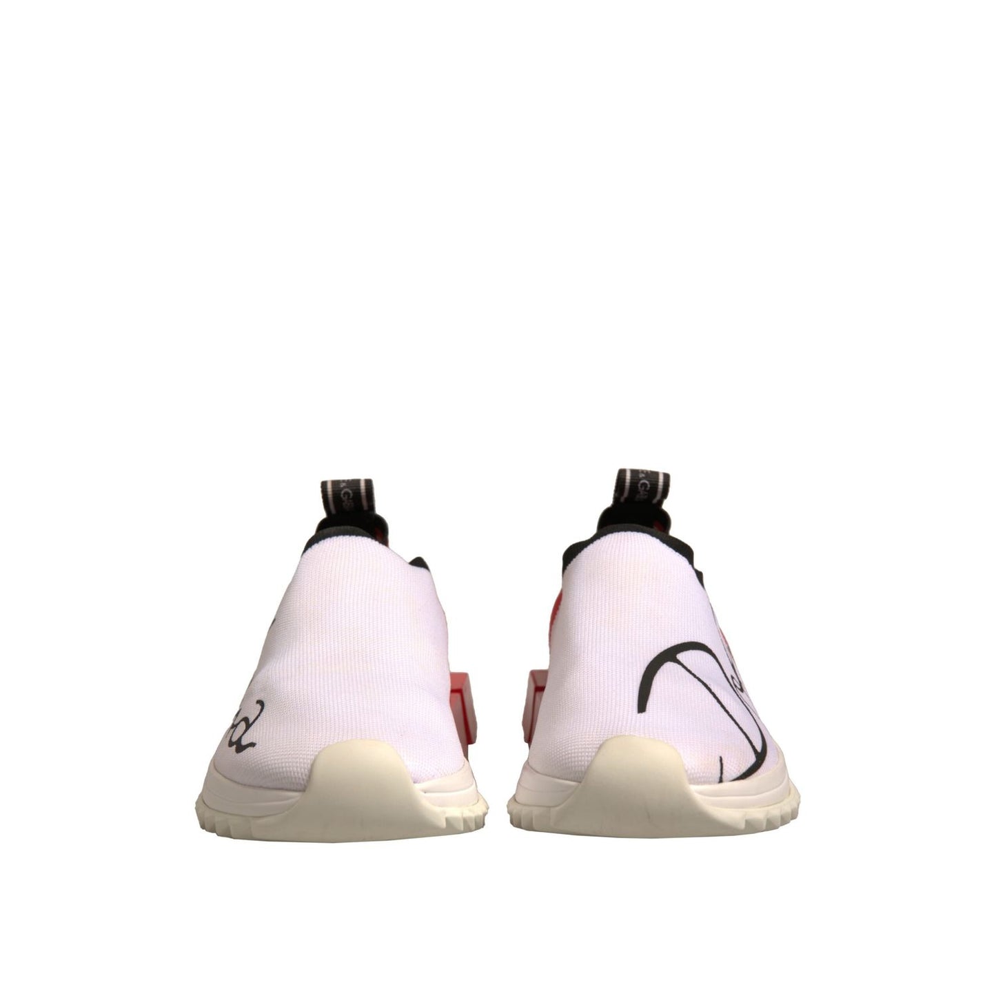 Dolce & Gabbana White Red Low Top Sorrento Sneakers Shoes