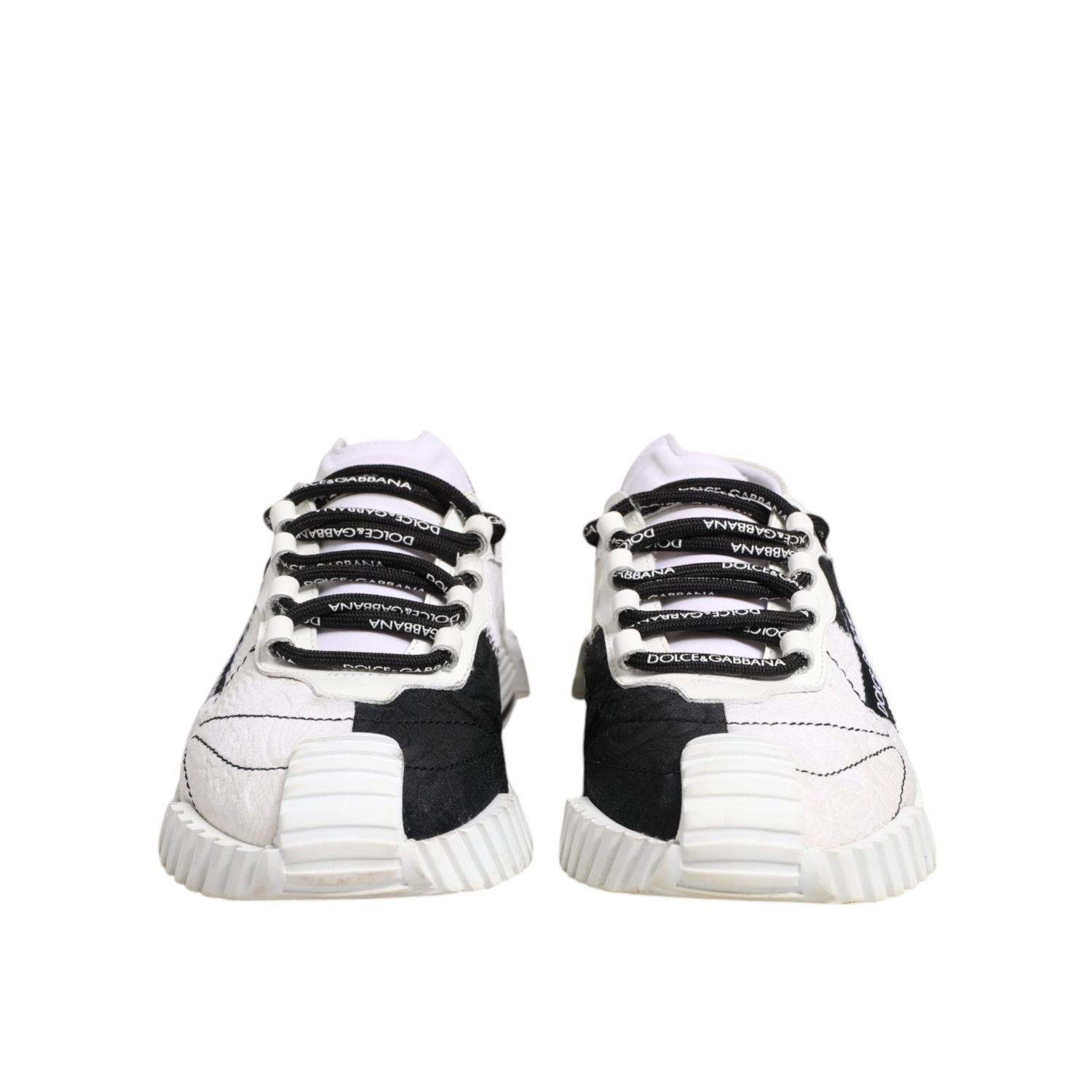 Dolce & Gabbana White Black NS1 Low Top Sneakers Shoes