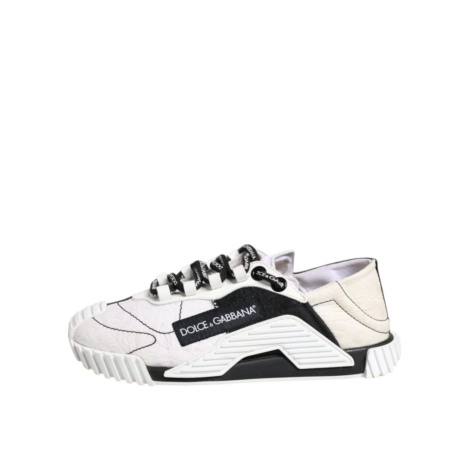 Dolce & Gabbana White Black NS1 Low Top Sneakers Shoes