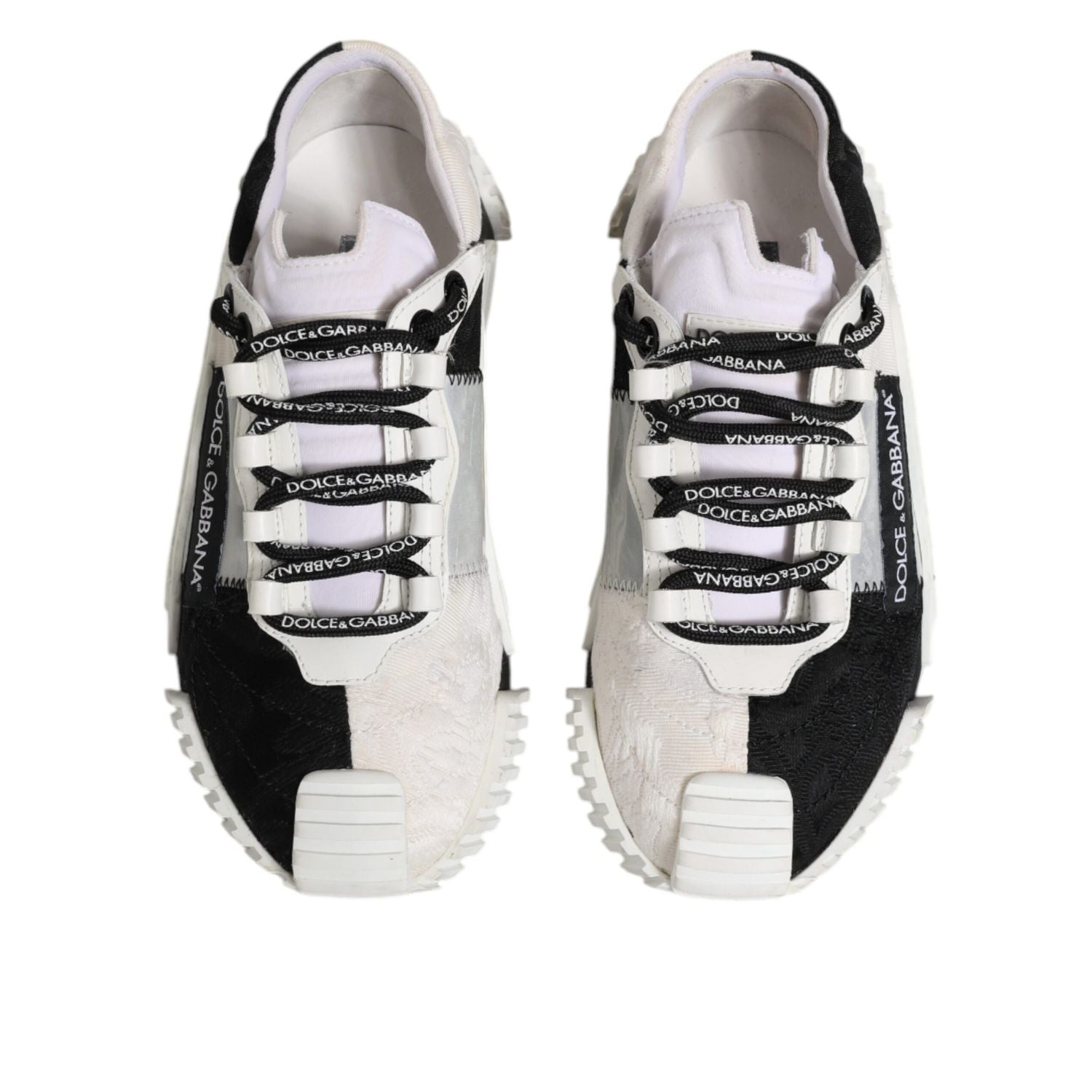 Dolce & Gabbana White Black NS1 Low Top Sneakers Shoes