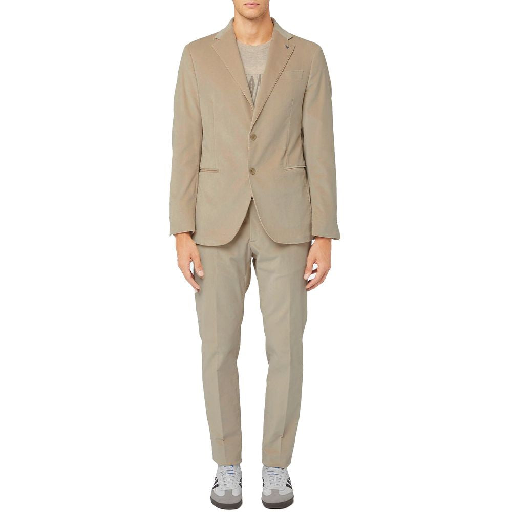 AT.P.CO Beige Cotton Two-Piece Suit