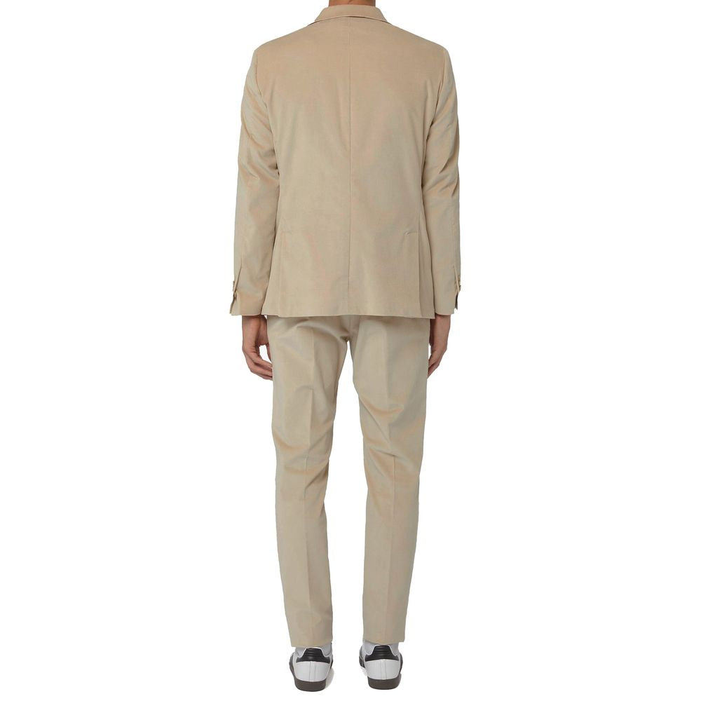 AT.P.CO Beige Cotton Two-Piece Suit