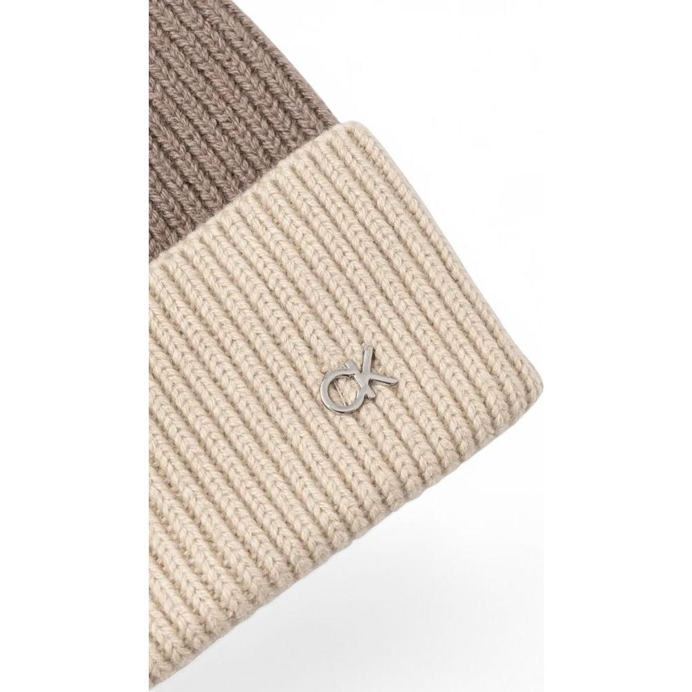Calvin Klein Beige Wool Caps Baseball Hat CA-16494000127-ONE SIZE
