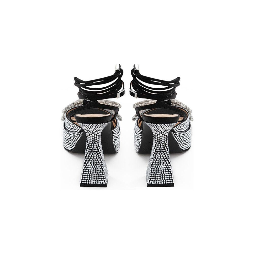 MACH & MACH Chic Black Leather Platforms for Elevated Style