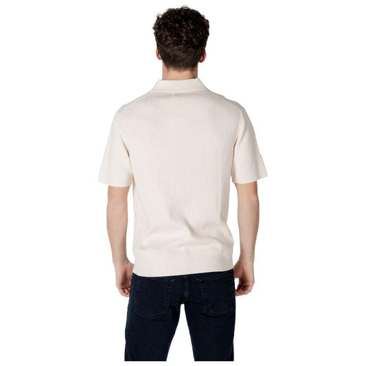 Calvin Klein Jeans Cream Cotton T-Shirt