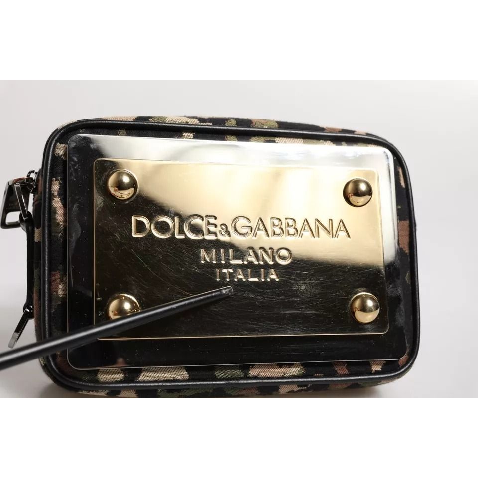 Dolce & Gabbana Multicolor Leopard Jacquard DG Logo Crossbody Bag