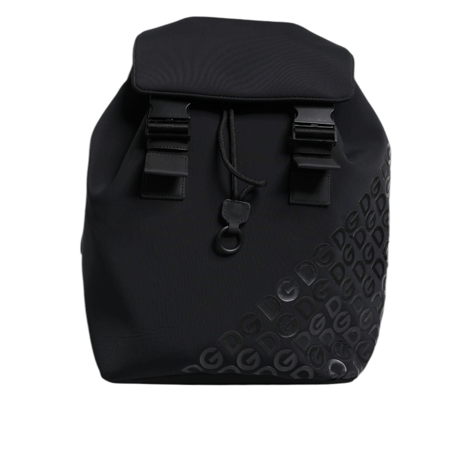 Dolce & Gabbana Black Neoprene Nylon DG Logo School Backpack Bag