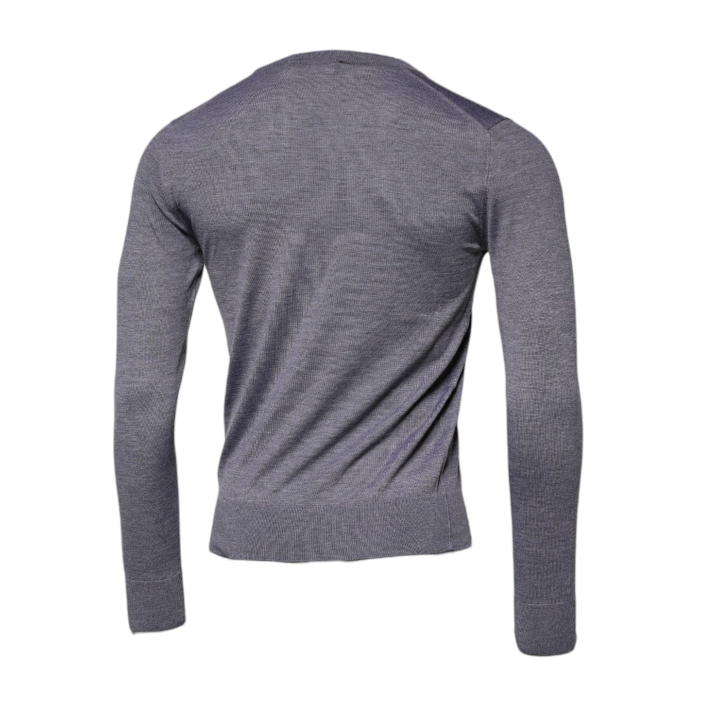 Dolce & Gabbana Gray Cashmere Crew Neck Pullover Sweater