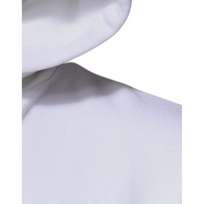 Dolce & Gabbana White Sacred Heart Hooded Sweatshirt Sweater