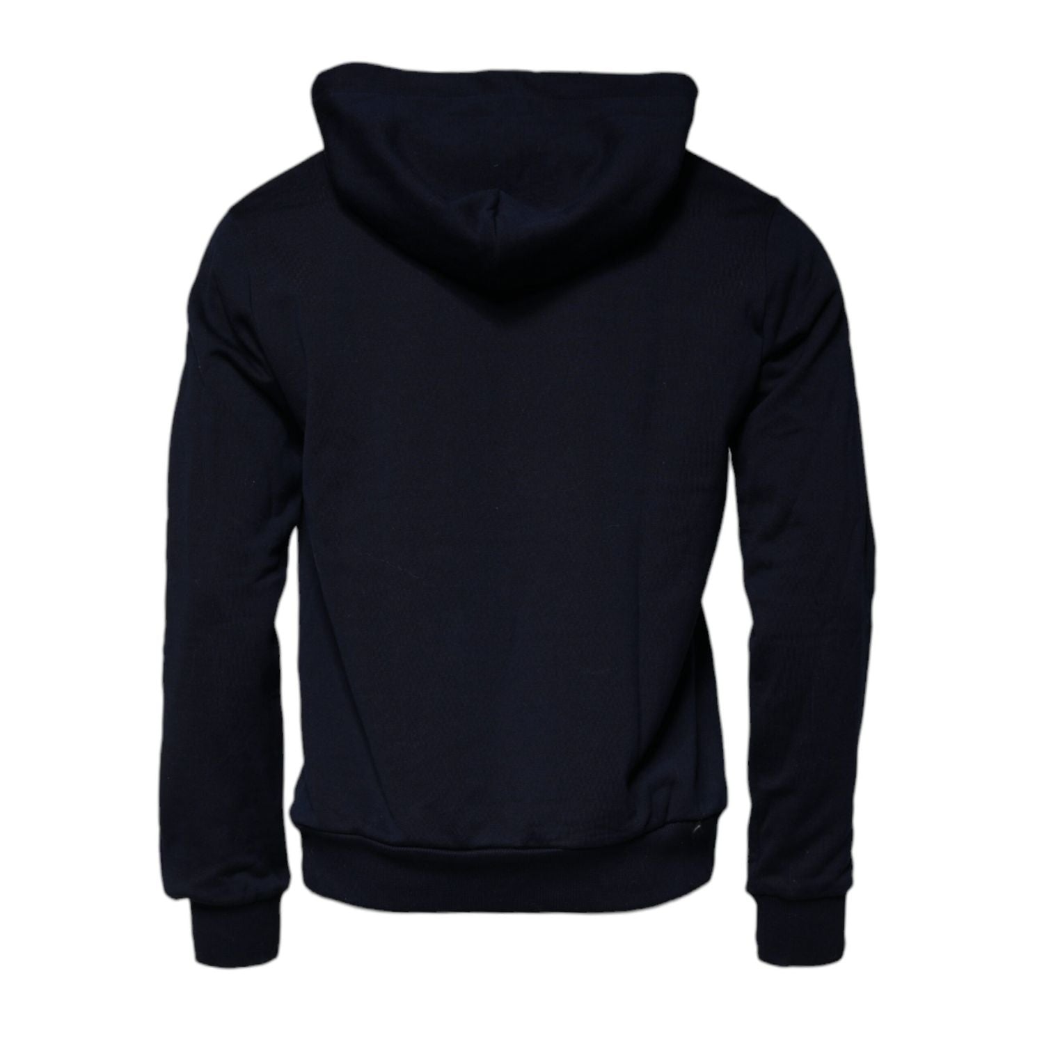 Dolce & Gabbana Blue Crown Cotton Hooded Sweatshirt Sweater