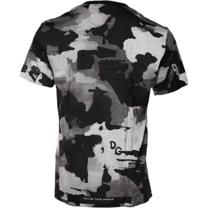 Dolce & Gabbana Multicolor Camouflage Crew Neck T-shirt