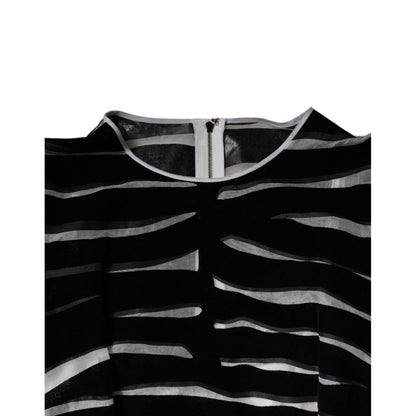 Dolce & Gabbana Black White Zebra A-line Sheath Mini Dress