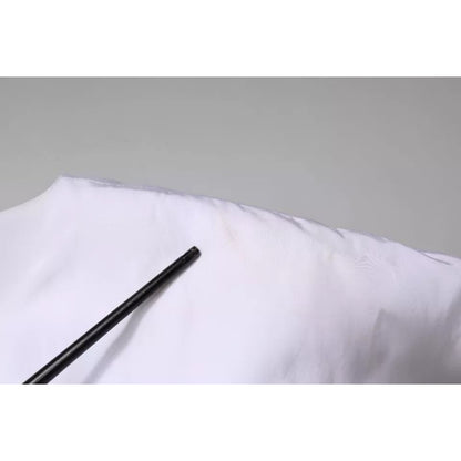 Moschino Couture White Printed Viscose Sheath Mini Dress