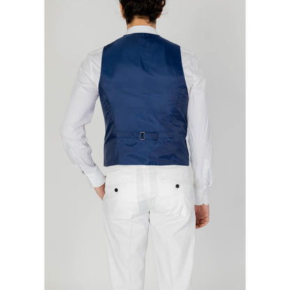 Only & Sons Blue Polyester Waistcoat