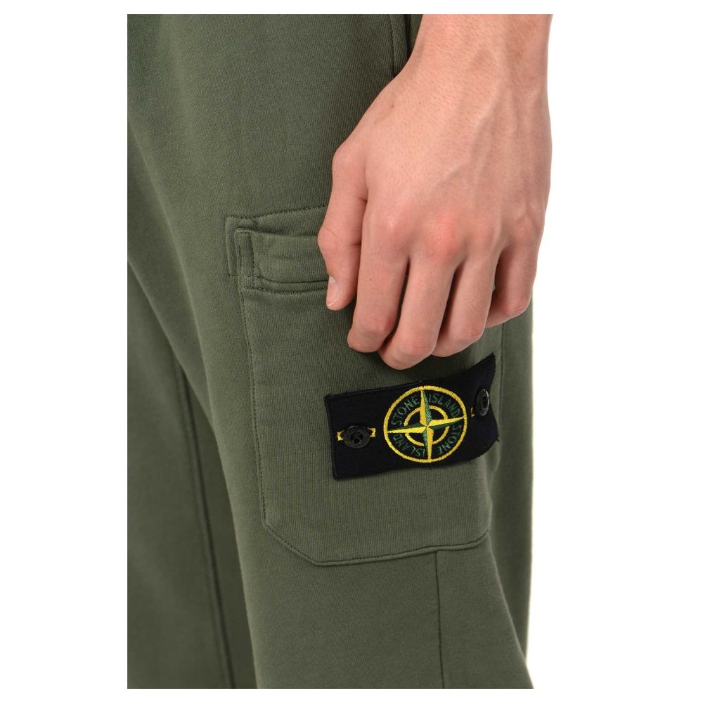 Stone Island Green Cotton Men's Tracksuit Pant