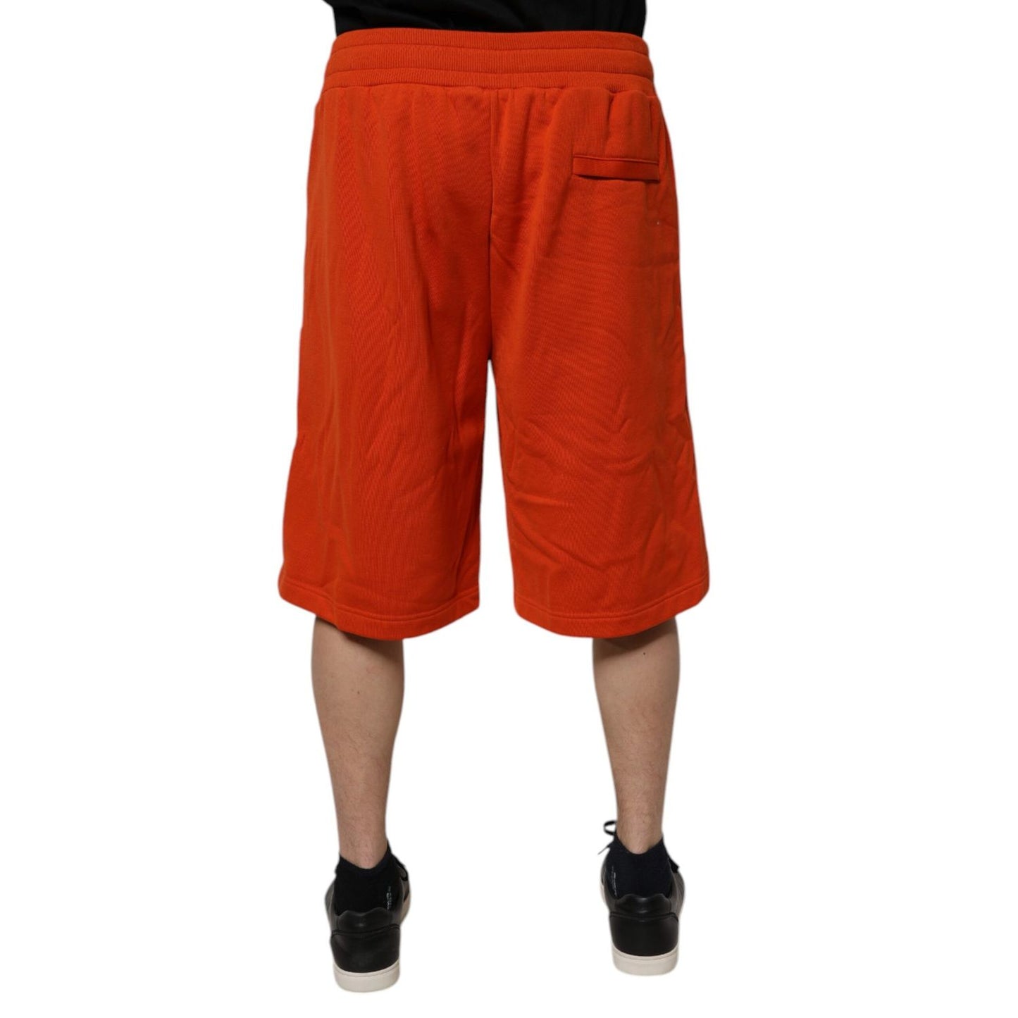 Dolce & Gabbana Red Cotton Blend Mid Waist Men Bermuda Shorts