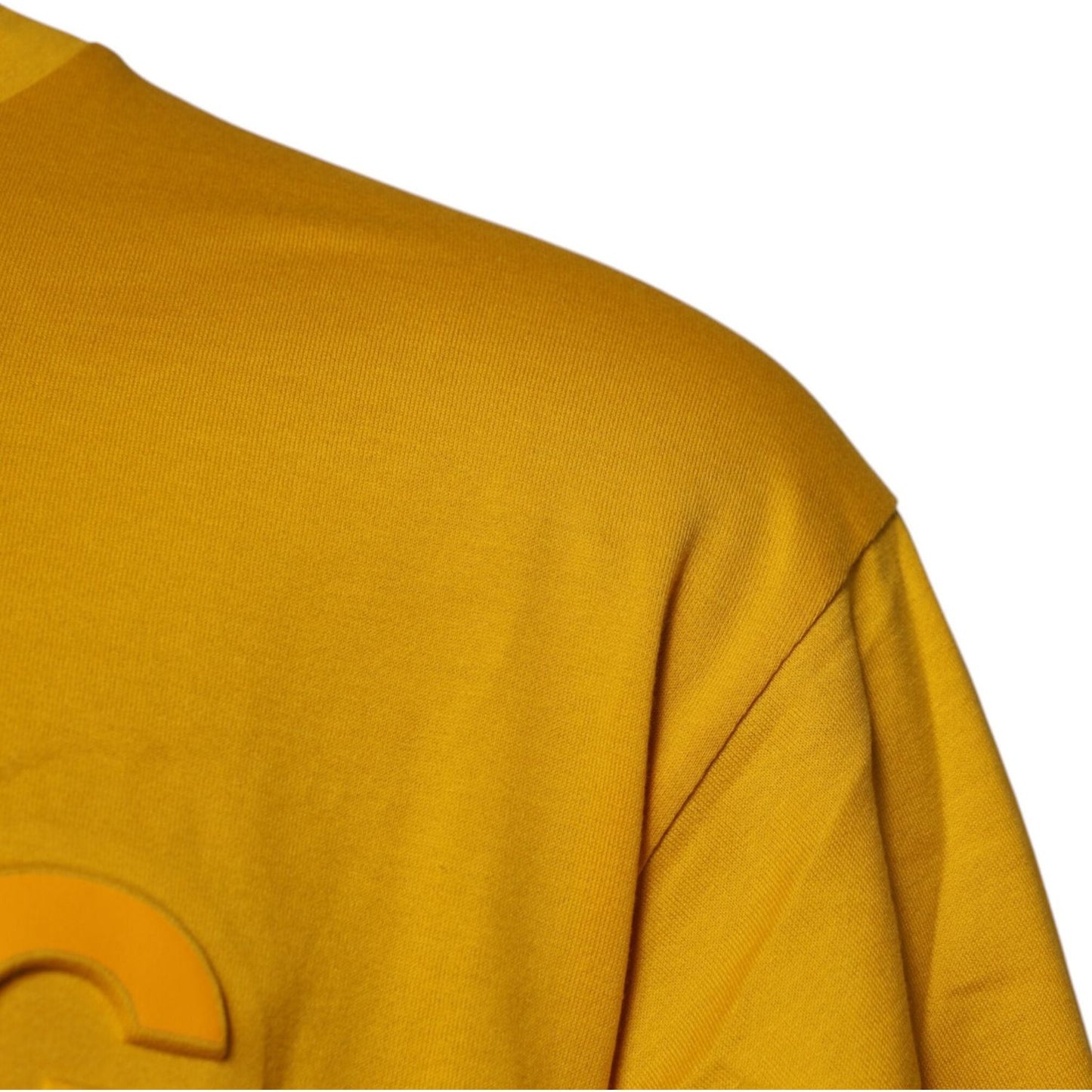 Dolce & Gabbana Dark Yellow Logo Cotton Men Crew Neck T-shirt TSH90012-48
