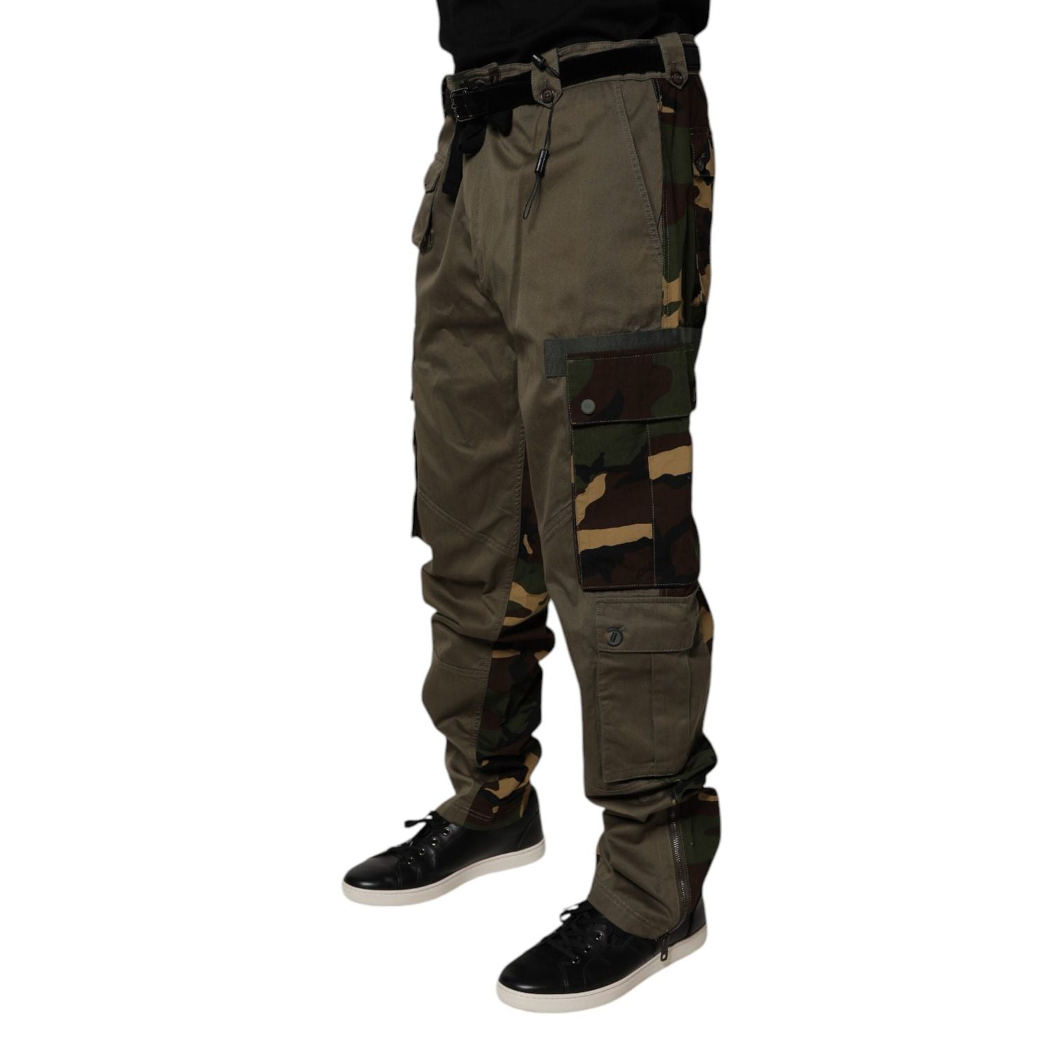 Dolce & Gabbana Multicolor Patchwork Camouflage Cargo Pants