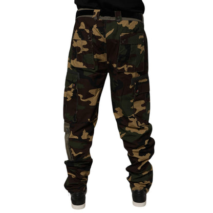 Dolce & Gabbana Multicolor Patchwork Camouflage Cargo Pants