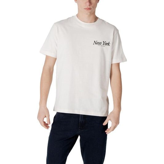 Calvin Klein Jeans Beige Cotton T-Shirt