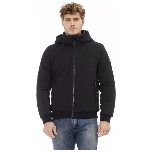 Baldinini Trend Black Polyester Jacket BATR-1014-IT54 | M