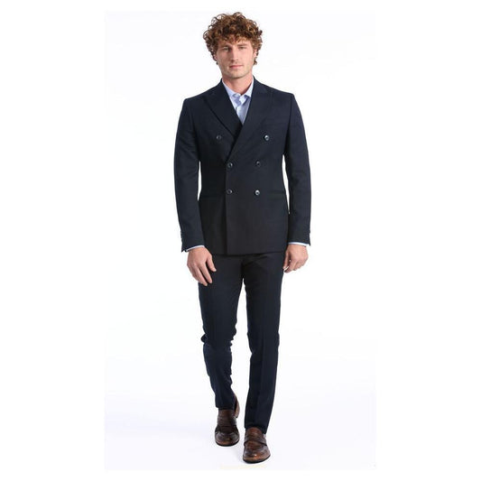 Baldinini Trend Blue Wool Suit BA-1033-IT52 | XL