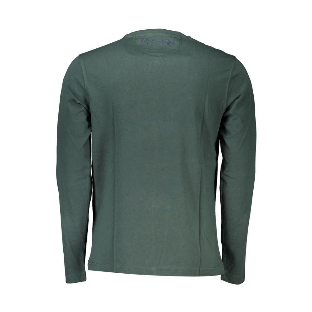 La Martina Green Cotton Long Sleeve T-Shirt