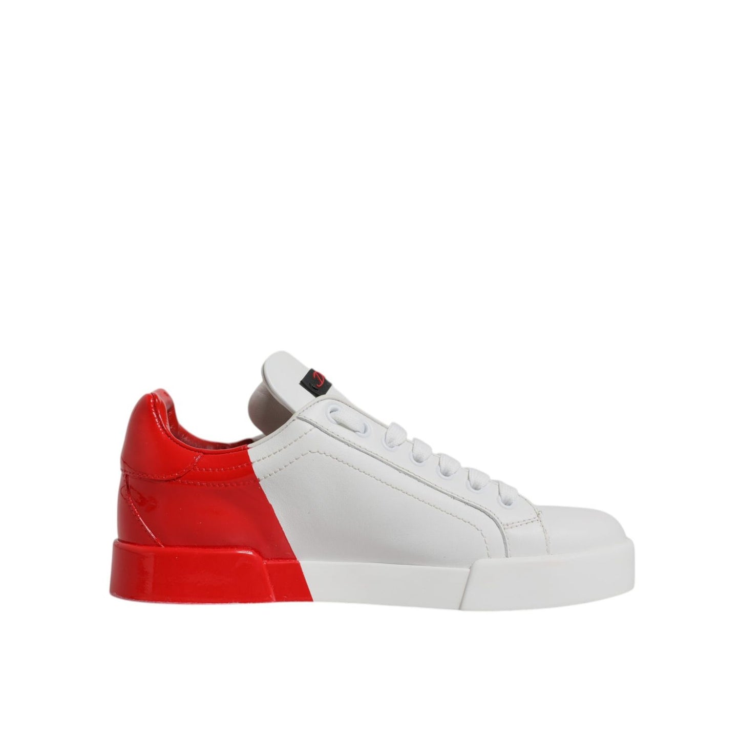 Dolce & Gabbana White Red Logo Portofino Sneakers Shoes
