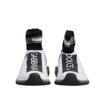 Dolce & Gabbana White Black Sorrento Socks Sneakers Shoes LA12291-40
