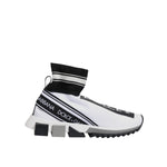 Dolce & Gabbana White Black Sorrento Socks Sneakers Shoes LA12291-40