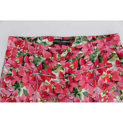 Dolce & Gabbana Multicolor Floral Knee Capris Shorts Pants