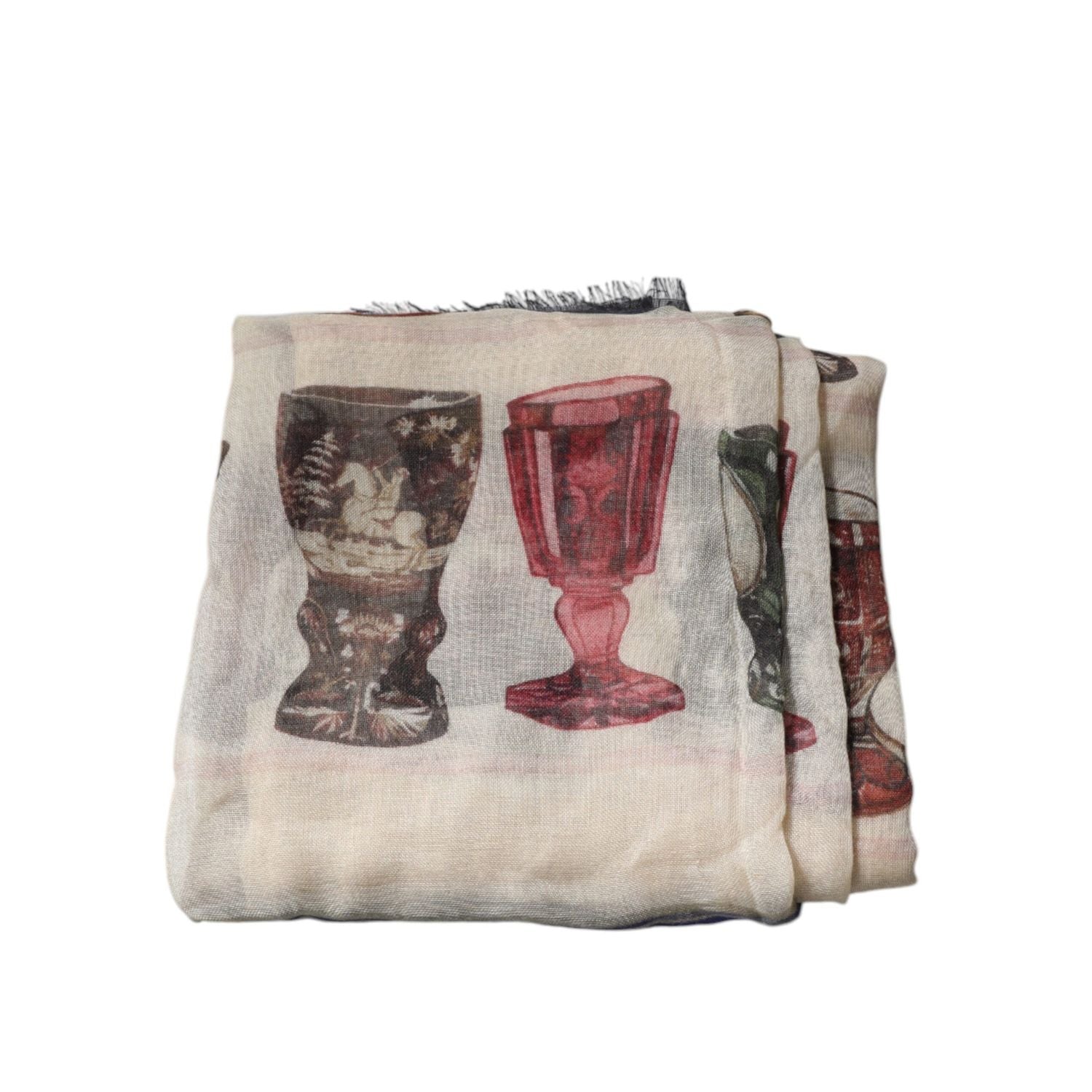 Dolce & Gabbana Multicolor Glass Cashmere Foulard Scarf