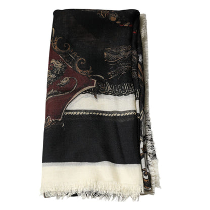 Dolce & Gabbana Multicolor Printed Cashmere Foulard Scarf