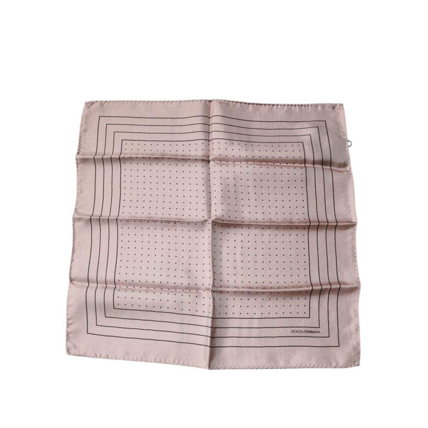 Dolce & Gabbana Pink Polka Dots Square Handkerchief Scarf MS7322