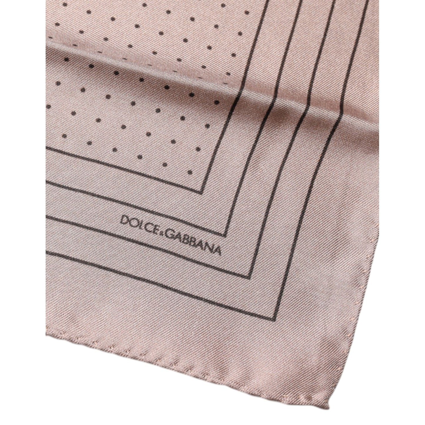 Dolce & Gabbana Pink Polka Dots Square Handkerchief Scarf MS7322