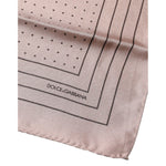Dolce & Gabbana Pink Polka Dots Square Handkerchief Scarf MS7322