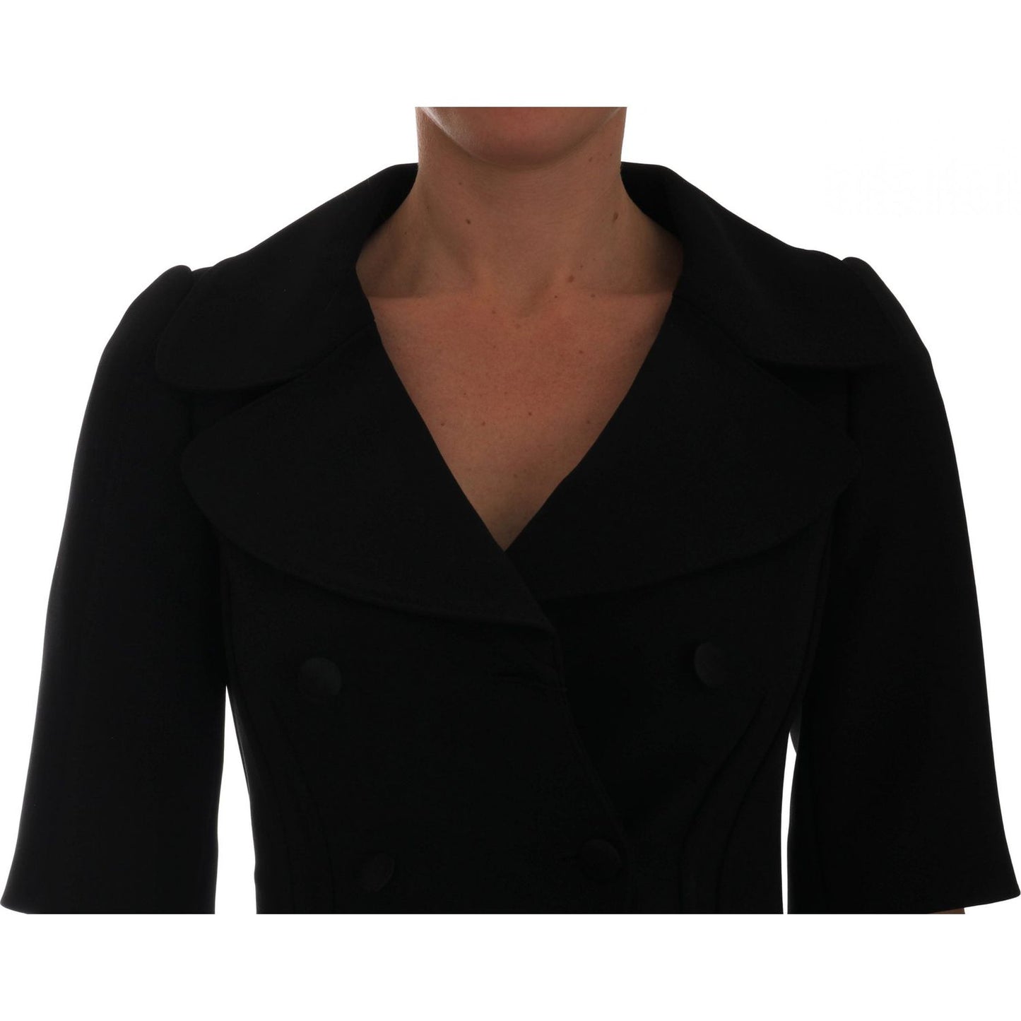 Dolce & Gabbana Black Short Croped Jacket Blazer Coats & Jackets