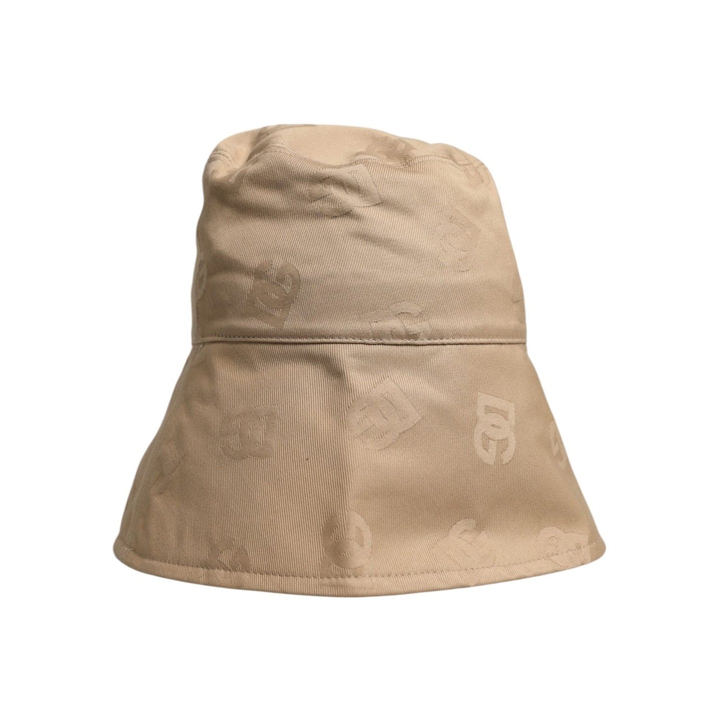 Dolce & Gabbana Beige Logo Monogram Cotton Bucket Cap