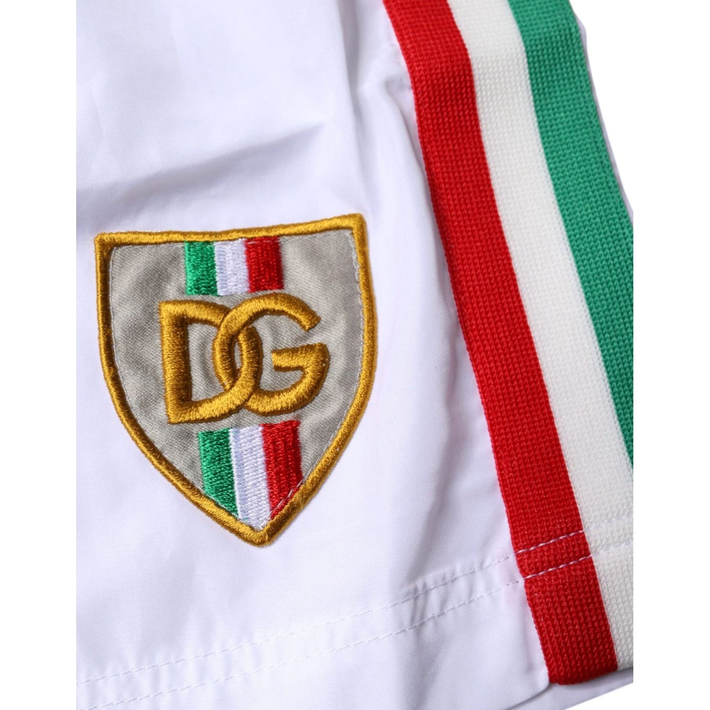 Dolce & Gabbana White Stripes Beachwear Shorts 2 Pc Swimwear