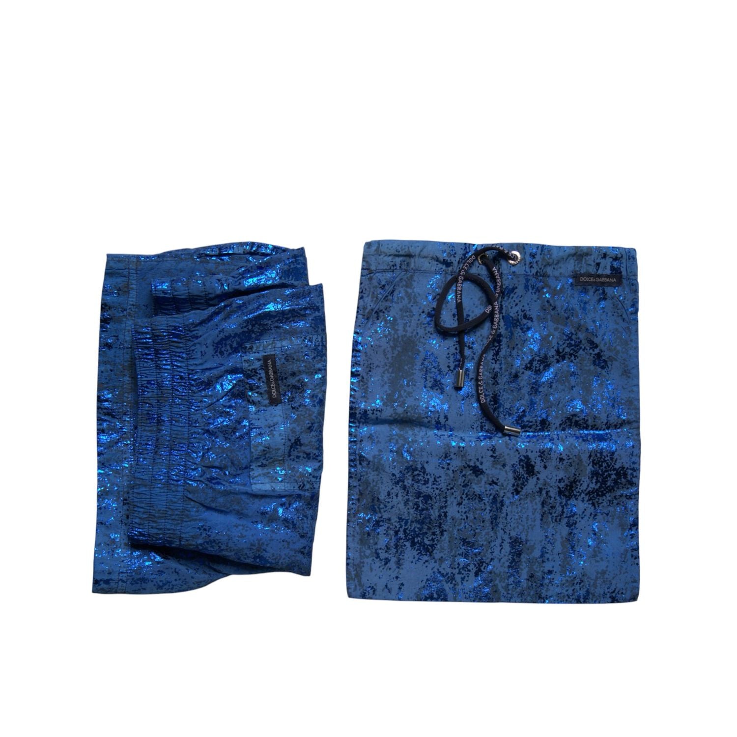 Dolce & Gabbana Blue Nylon Beachwear Swim Shorts 2Pc Swimwear