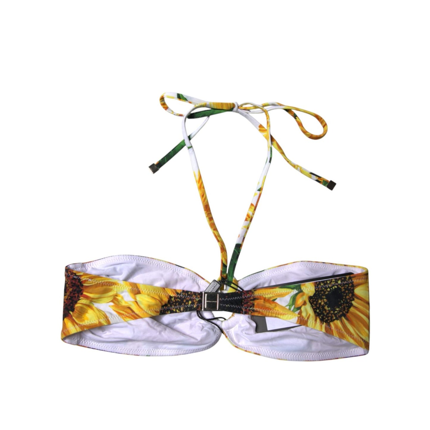 Dolce & Gabbana Multicolor Floral Halter Beachwear Bikini Top Swimwear