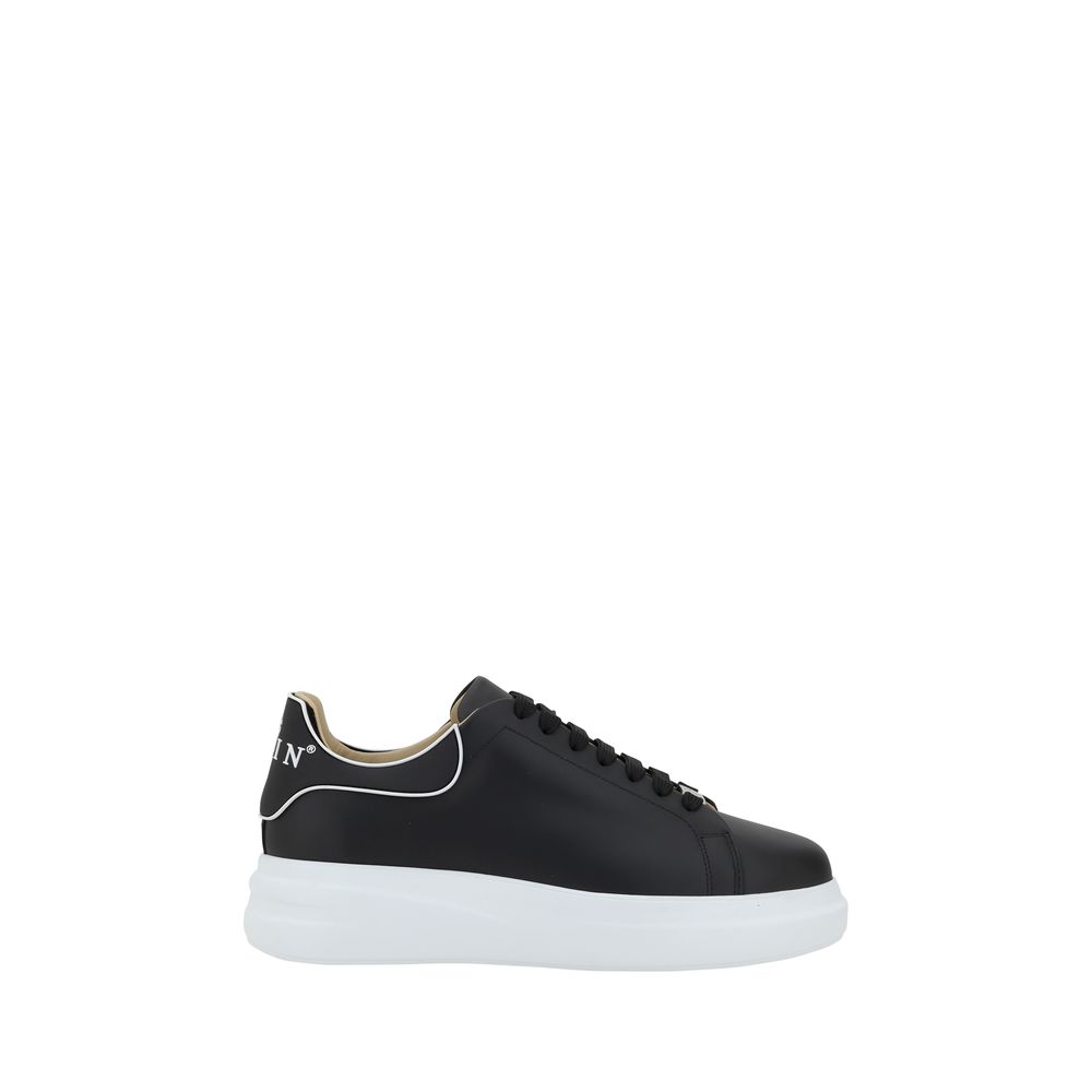 Philipp Plein Black Rubber Low Top Sneakers