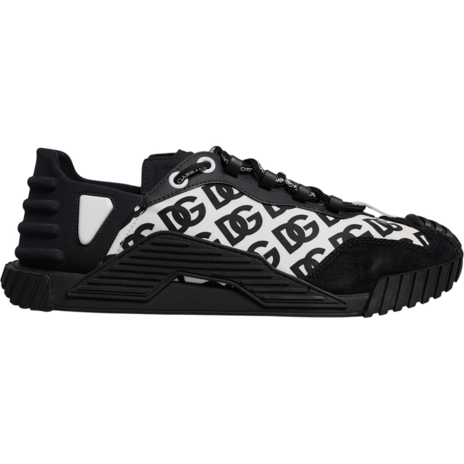 Dolce & Gabbana Black Logo Lace Up Low Top NS1 Sneakers Shoes