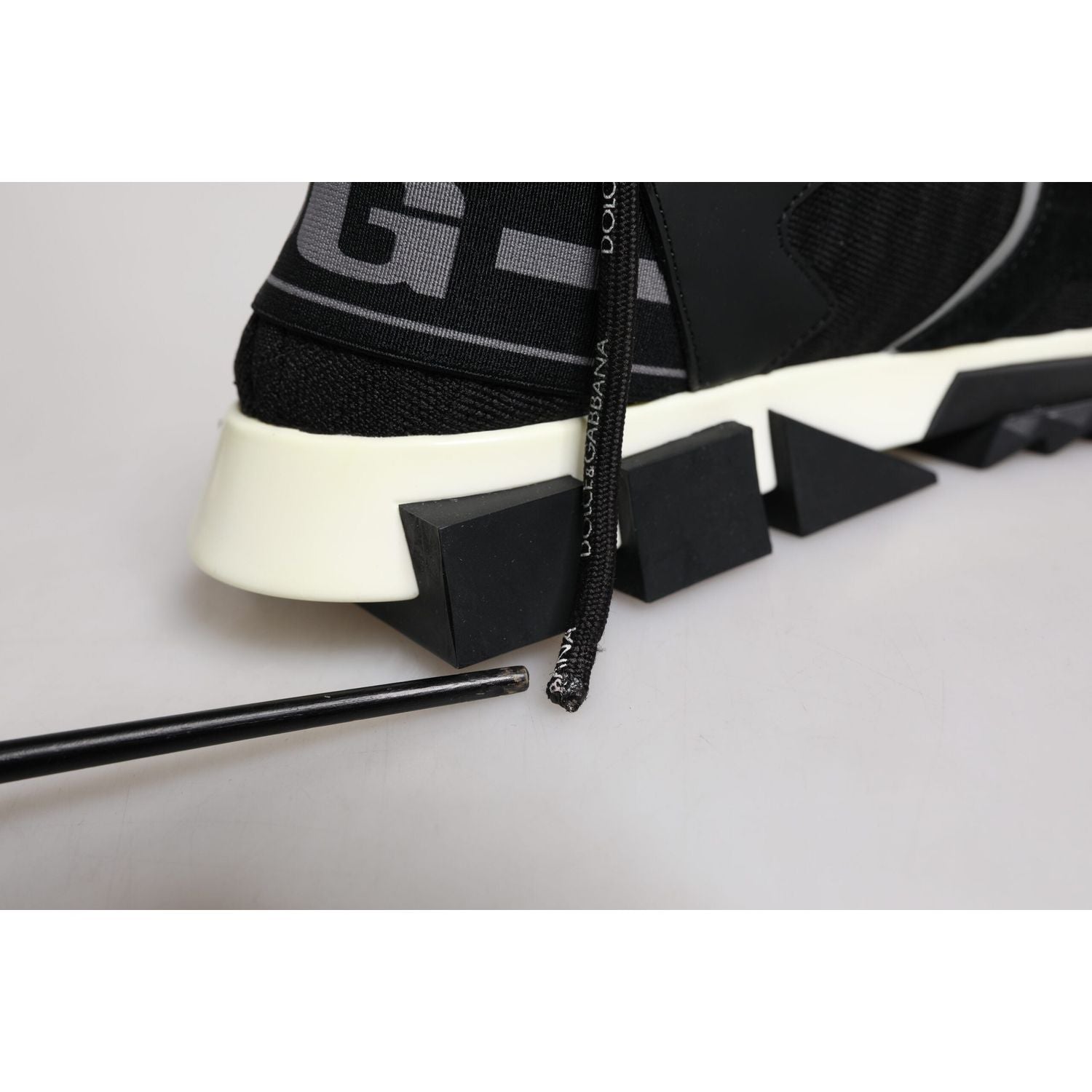 Dolce & Gabbana Black Mesh Sorrento Trekking Sneakers Shoes