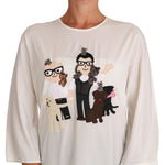 Dolce & Gabbana White Silk #dgfamily Blouse T-shirt TSH2672-36