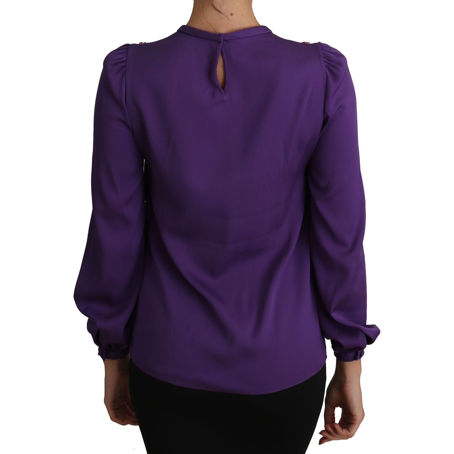 Dolce & Gabbana Purple Blouse Prince  Fairy Tale Embellished  Top